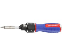 Отвертка с трещоткой WORKPRO 2X DRIVE (6 насадок) WP221069