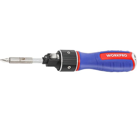 Отвертка с трещоткой WORKPRO 2X DRIVE (6 насадок) WP221069