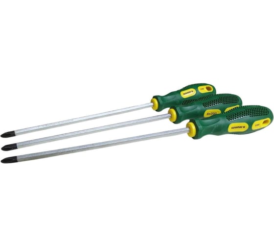 Отвертка крестовая с усилителем под ключ Tools WYNNS 200_6,0 №2, 3 шт. W0398L+(3) 00000018013