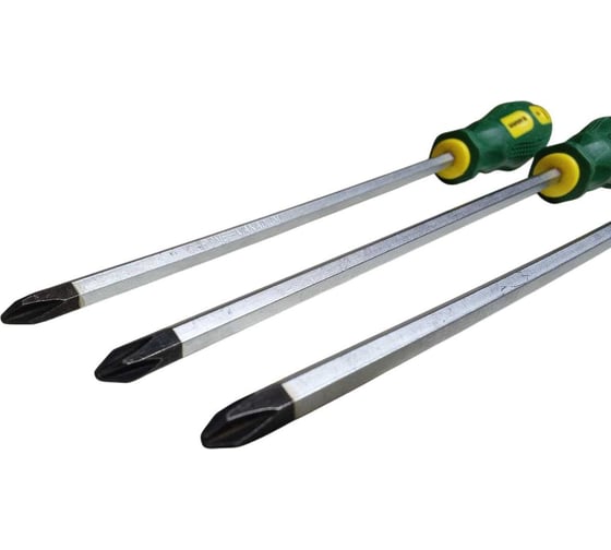 Отвертка крестовая с усилителем под ключ Tools WYNNS 200_6,0 №2, 3 шт. W0398L+(3) 00000018013
