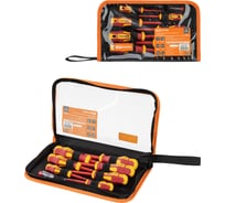 Набор диэлектрических отверток TDM ELECTRIC №3, тканевый пенал, 8 предметов, 1000 В, «ПрофиЭлектрик» TDM ELECTRIC SQ1017-1203