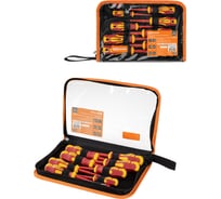 Набор диэлектрических отверток TDM ELECTRIC №4, тканевый пенал, 9 предметов, 1000 В, «ПрофиЭлектрик» SQ1017-1204