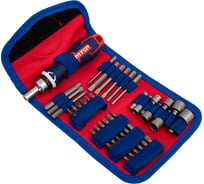 Отвертка реверсивная с битами emtop 43шт EBST04302