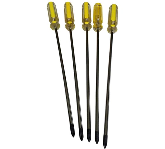 Отвертка крестовая WYNNS 200_5,0 №1 5шт, W0394E+(5) Tools 00000017977 1