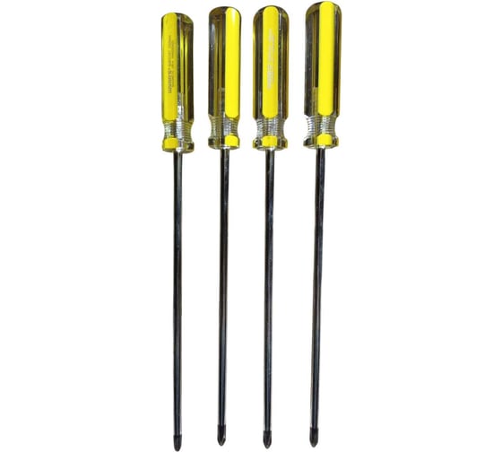Отвертка крестовая WYNNS 200_6,0 №2 4шт, W0397E+(4) 00000017989 1