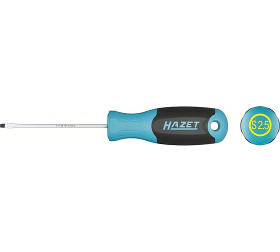 Отвертка HAZET 803-25 Trinamic для плоского шлица, длина 75мм, шлиц 2,5*0,4мм 803-25
