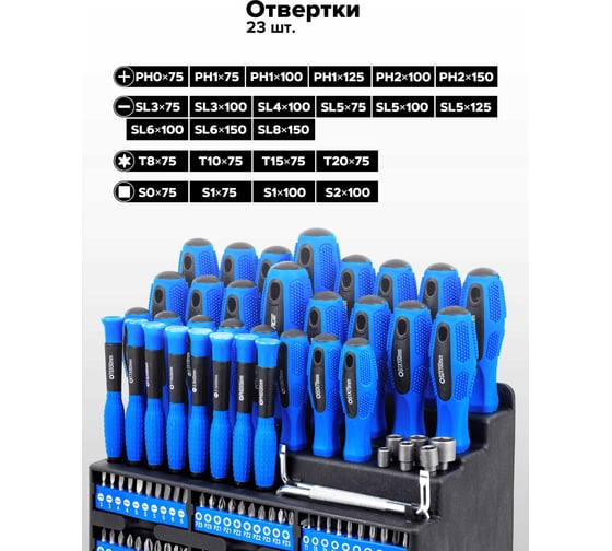 Набор отверток и бит Forsage 100 предметов F-10100(64754)