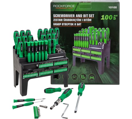 Набор отверток и бит Rockforce 100 предметов RF-10100(64755)