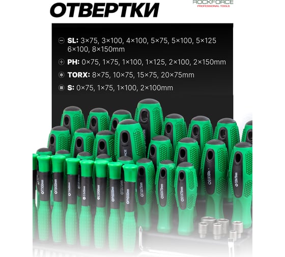 Набор отверток и бит Rockforce 100 предметов RF-10100(64755)