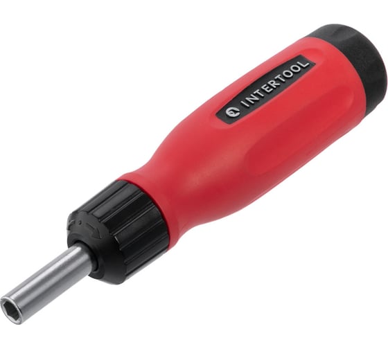 Реверсивная отвертка с комплектом насадок INTERTOOL 12ед VT-1003