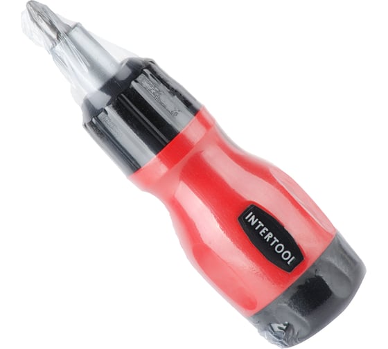 Реверсивная отвертка с комплектом насадок INTERTOOL 6ед VT-1009