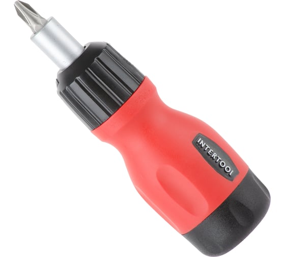Реверсивная отвертка с комплектом насадок INTERTOOL 6ед VT-1009