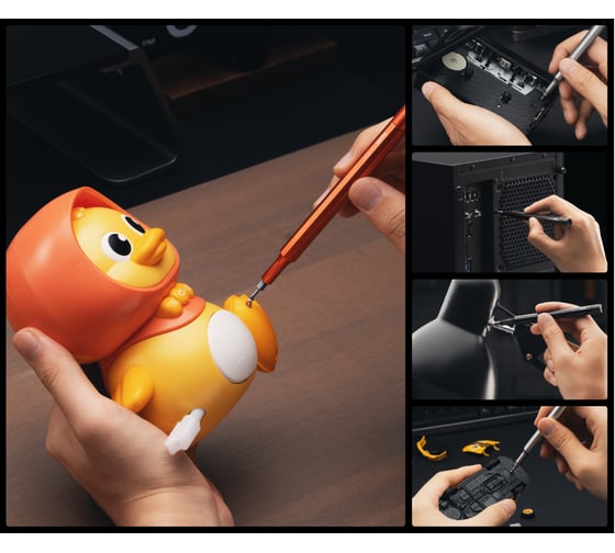 Карманная отвёртка-ручка с набором бит HOTO Pocket PrecisionScrewdriver SE красный HFT0005GL