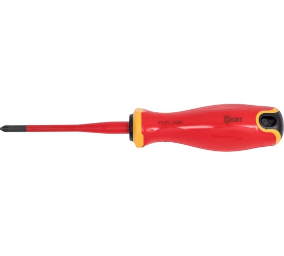 Отвертка диэлектрическая КВТ PZ/ FL1x80 серия СЛИМ 103013 1