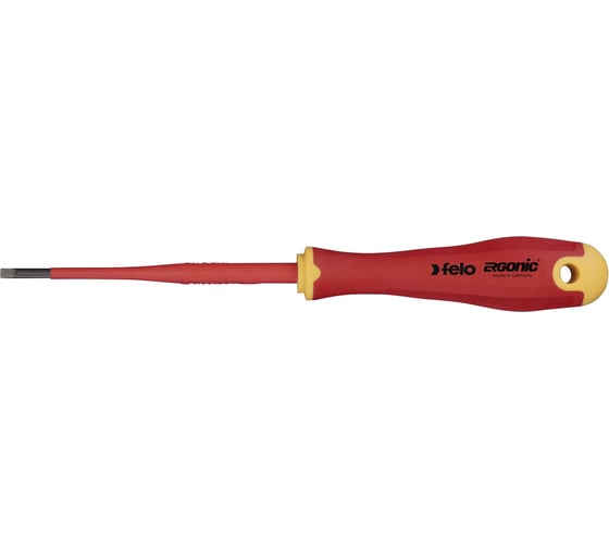 Диэлектрическая отвертка Felo SL 3,5х0,8, E-Slim Ergonic 41393890