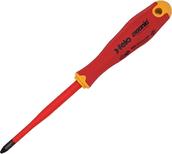 Диэлектрическая отвертка Felo PZ 2х100, E-Slim Ergonic 41529390