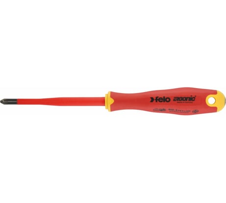 Диэлектрическая отвертка Felo PZ 1х80, E-Slim Ergonic 41519290