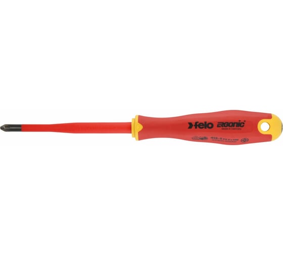 Диэлектрическая отвертка Felo PZ 1х80, E-Slim Ergonic 41519290