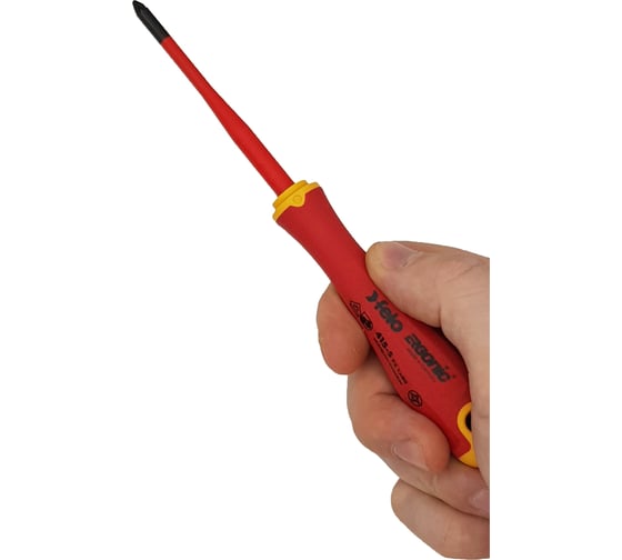 Диэлектрическая отвертка Felo PZ 1х80, E-Slim Ergonic 41519290