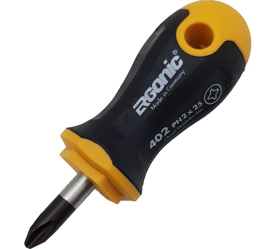 Крестовая отвертка Felo Ergonic Stubby PH2х25 46202010 1
