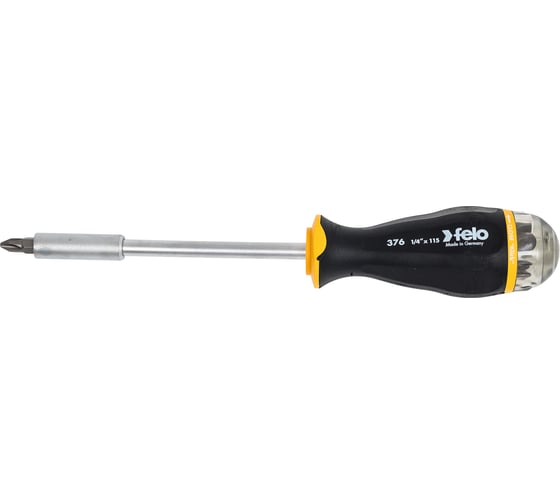 Отвертка Felo с увеличенным магнитным держателем, с набором бит SL, PH, PZ 8шт 37604105