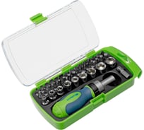 Отвертка реверсивная + биты СИБРТЕХ 41 пред., PH+PZ+SL+H+T, CrV, 2к рукоятка 133587