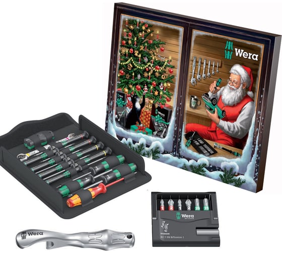 Набор инструмента WERA Advent 2021 Рождественский календарь, 24 пр. WE-05136602001