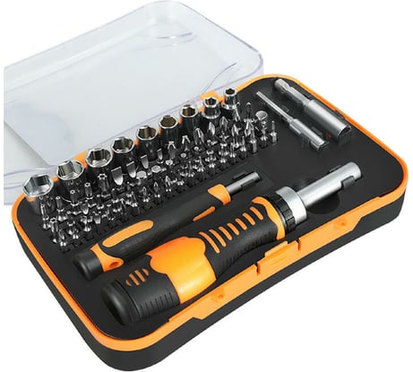 Отвертка с набором бит и торцевых головок GOODKING 65 предметов O-10065