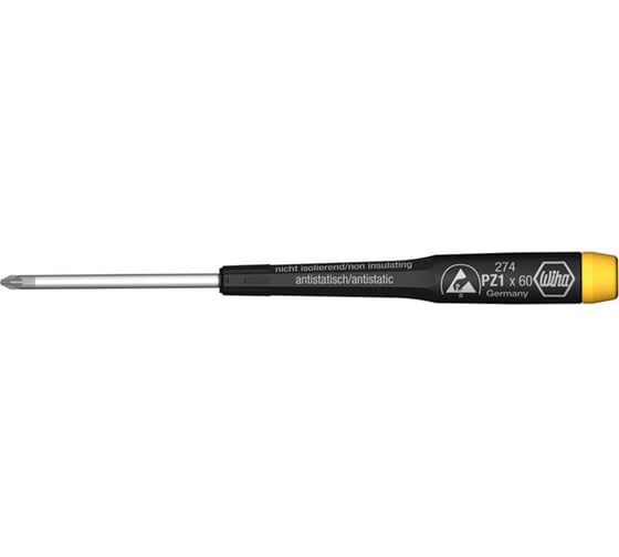 Отвертка Wiha Precision 274 ESD PZ1x60 07643