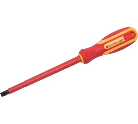 Диэлектрическая отвертка Волжский инструмент прямой шлиц SL8х150 3602020