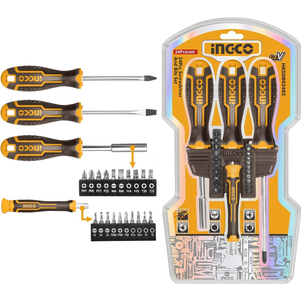 НаборотвертокибитINGCO24штHKSDB02482