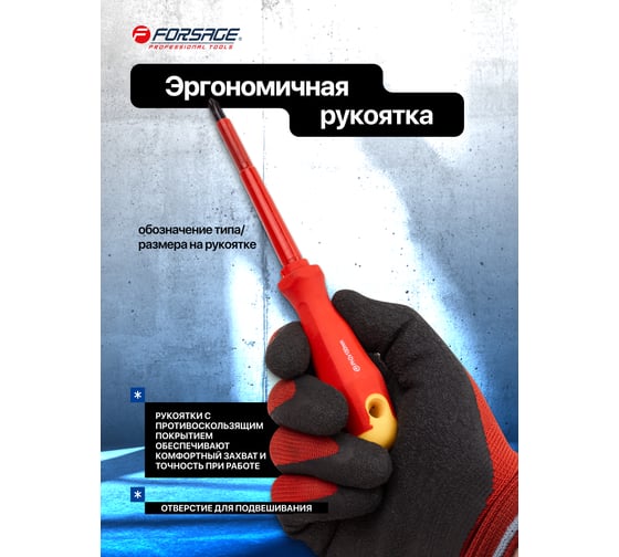 Отвертки диэлектрические Forsage набор 11 предметов F-20712(65809)