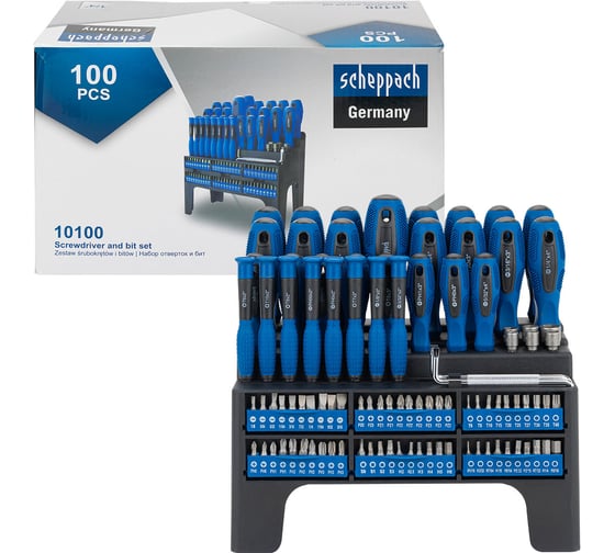 Набор отверток и бит Scheppach 100 предметов 1/4 Sch-10100(65860)