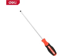 Шлицевая отвертка Deli DL3449, SL6x150мм, сталь S2, магнит, прорезиненная рукоятка 180173