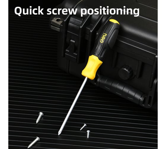 Отвертка Deli Torx T20x100мм DL6310020T, сталь Cr-V, двухкомпонентная прорезиненная рукоять 183587
