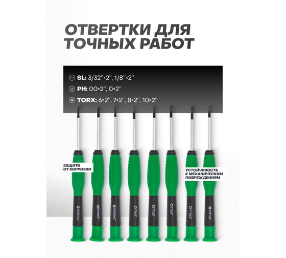 Набор отверток и бит Rockforce 100 предметов RF-10100+7(65570)