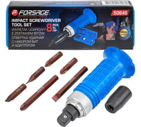 Отвертка ударная с набором бит и адаптером Forsage 8 предметов F-5064S(62229)