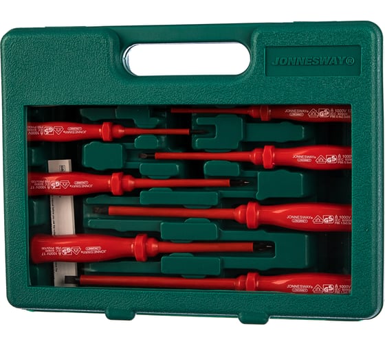 Набор диэлектрических отверток SL 0,4х2,5х85-1,2х6,5х150 и PH Jonnesway D02AP08S