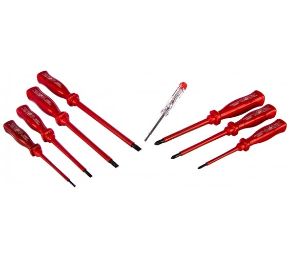Набор диэлектрических отверток SL 0,4х2,5х85-1,2х6,5х150 и PH Jonnesway D02AP08S