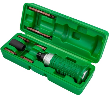 Отвертка ударная с набором бит и адаптером Rockforce 8 предметов RF-5064S(62228)