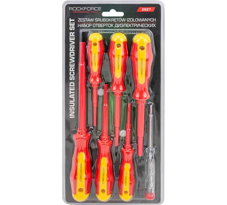 Отвертки диэлектрические Rockforce набор 7 предметов RF-2827(66004)