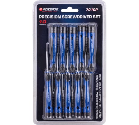 Отвертки для точных работ Forsage набор 10 предметов F-7010P(65969)