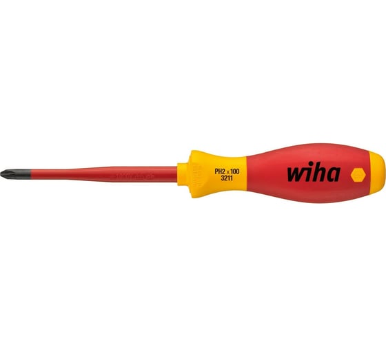 Отвертка Wiha SoftFinish electric slimFix Phillips PH2x100 мм wih35394