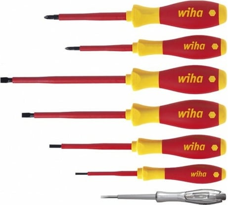 Набор отверток Wiha SoftFinish electric Шлиц, Phillips, 7 предм. wih00834