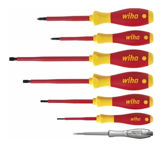 Набор отверток Wiha SoftFinish electric Шлиц, Phillips, 7 предм. wih00834 1