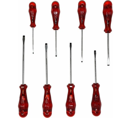 Набор отверток IZELTAS KRAFT с прямым шлицем, 8 предметов 4100008108