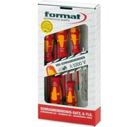 Набор отверток диэлектрический FORMAT VDE SL, PH, 6 пр. 6354 0040