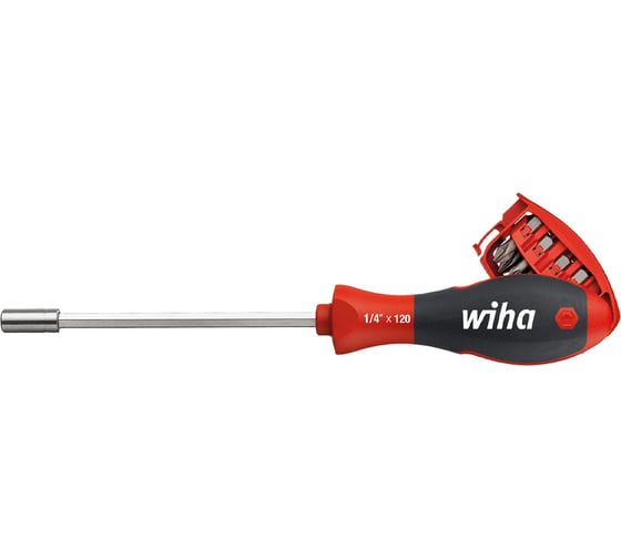 Отвертка-битодержатель Wiha SoftFinish-Magaziner 1/4 SL/PH/PZ/TORX 32901