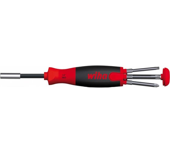 Рукоятка с битами Wiha LiftUp 70 SL/PH/PZ/TORX, магн. 1/4", 3803-01021, 6 предметов 38589 1