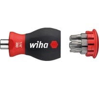 Отвертка-битодержатель Wiha SoftFinish Stubby 3801-03, магнитный, 1/4", TORX 33743